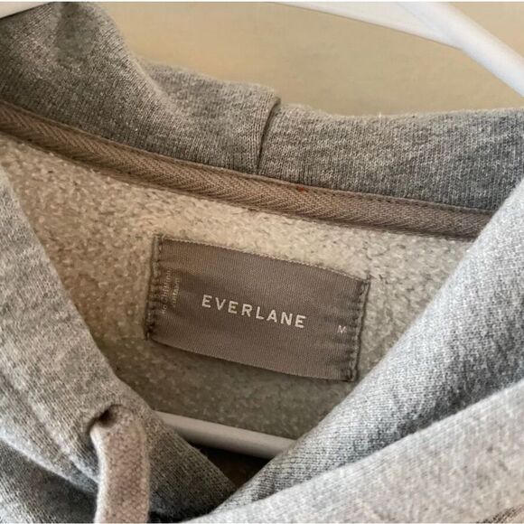 Everlane Heather Gray Hoodie Sweater Side Slit Size S - Picture 11 of 13